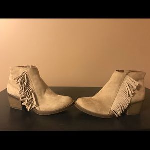 Fringe ankle boots